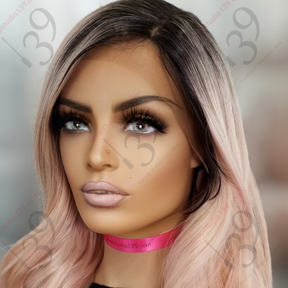 Rosegold human hair lace front wig - Picture 3 of 5